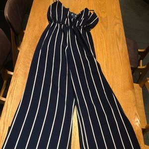 Blue and white, spaghetti strings, jumper